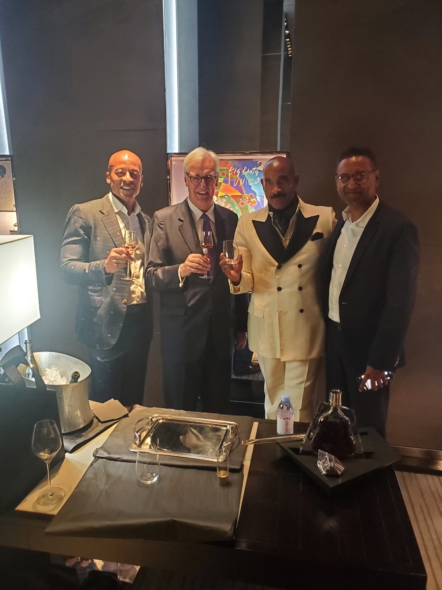 Brandon Martin, CEO of Johnson Energy Storage; Maurice Hennessy; Mahesh Lekkala.